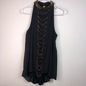 Black and gold blouse size m xoxo